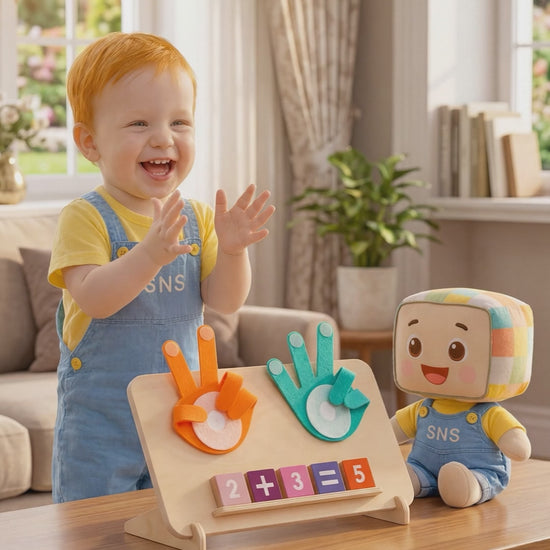 "Unboxing the Finger Counting Math Board Toy – Watch as we reveal the contents of this educational game, featuring colorful number blocks, operation cards, and interactive pieces designed to teach kids addition, subtraction, and math operations."