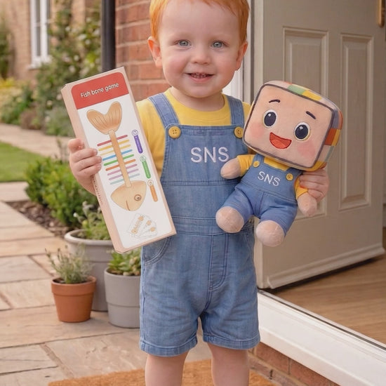 Unboxing of the Wooden Fish Bone Puzzle Toy. Watch as the contents are revealed, including the colorful sorting rods, educational cards, and the fish bone-shaped frame. Perfect for kids' early learning and motor skills development.