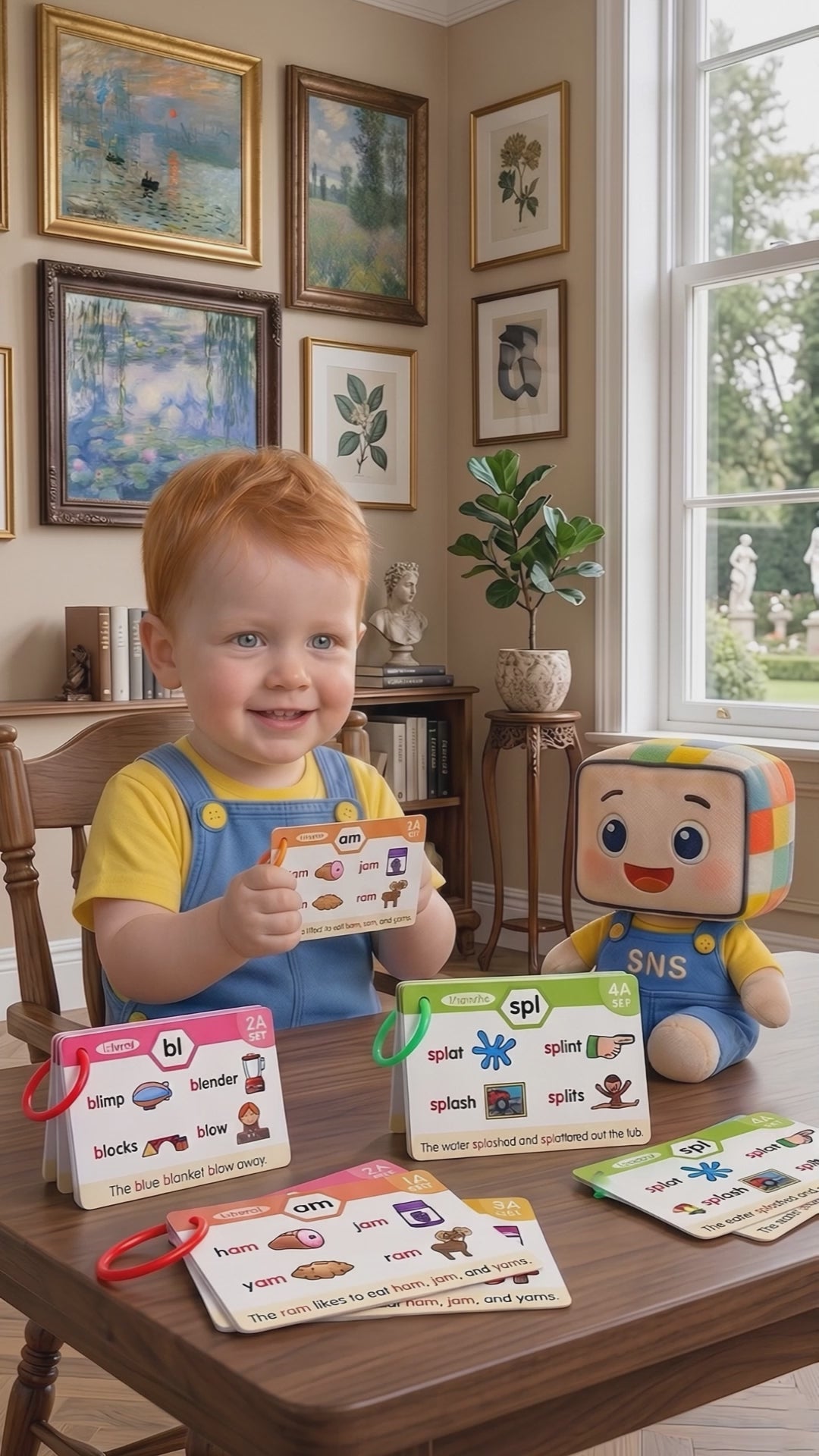 Unboxing the 65 Double-Sided Phonics Flash Cards, revealing all the educational materials and accessories included in the set."